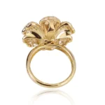 Lab Diamond Pendant Ring Convertible Floral 3