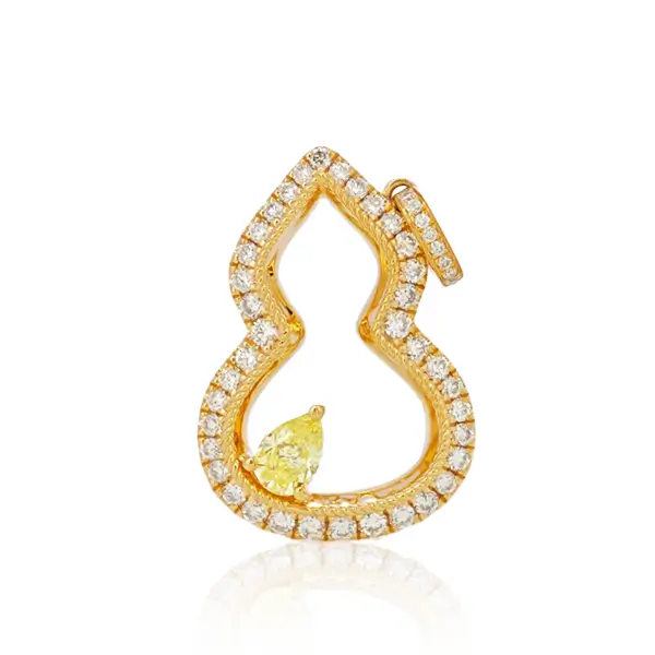 Lab Grown Yellow Diamond Pendant​ Calabash