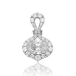 Lab Made Diamond Pendant​ Halo Pouch