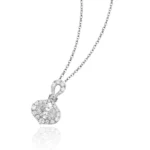 Lab Made Diamond Pendant​ Halo Pouch 2