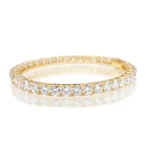 Shared Prong Lab Diamond Bangle Hinge