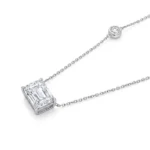 Solitaire Lab Grown Diamond Necklace Emerald 2