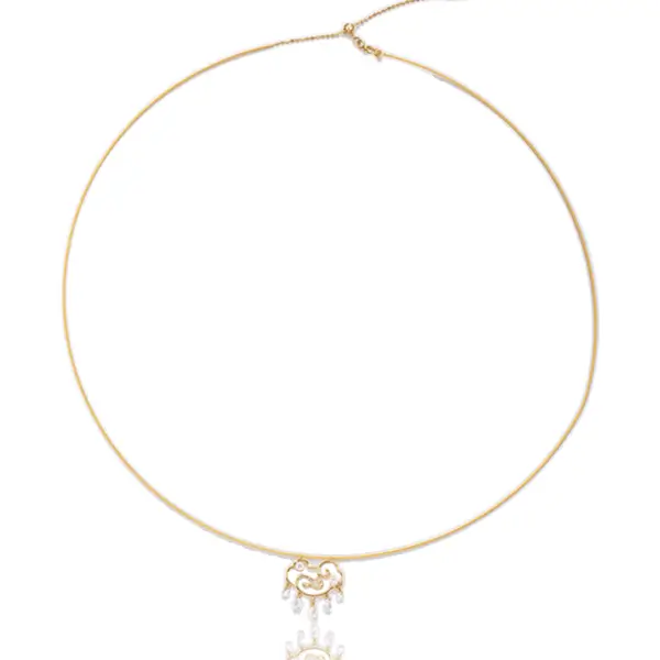 Wire Collar Necklace Oriental Cloud Pendant 2 Wire Collar Necklace Oriental Cloud Pendant 2