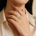 Yellow Diamond Cluster Ring Lab Grown 1