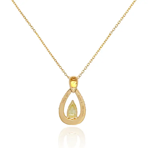 Yellow Lab Diamond Necklace Teardrop 3 Yellow Lab Diamond Necklace Teardrop 3
